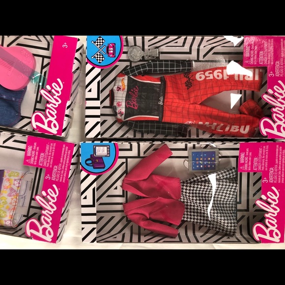 🆕Barbie Doll Outfits 4️⃣ different ones in box - Picture 1 of 6